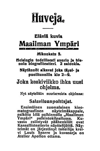 Movie poster for Salaviinanpolttajat (1907)