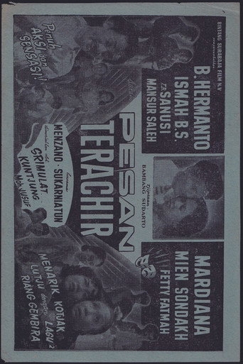 Movie poster for Pesan Terachir (1956)