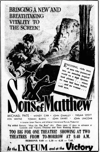 Movie poster for Sons of Matthew (1949)