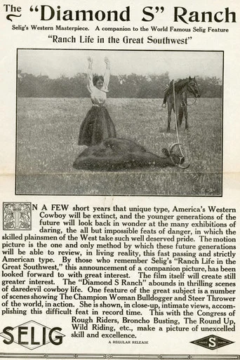 Movie poster for The 'Diamond S' Ranch (1912)