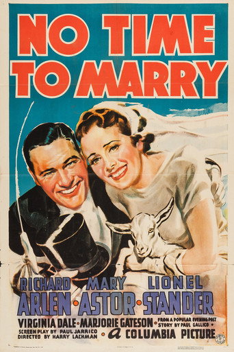 Movie poster for No Time to Marry (1938)