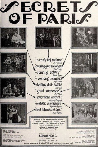 Movie poster for Secrets of Paris (1922)