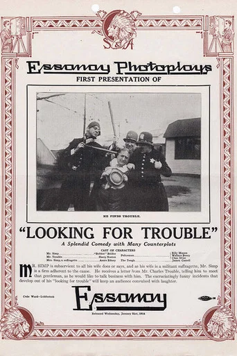 Movie poster for Looking for Trouble (1914)