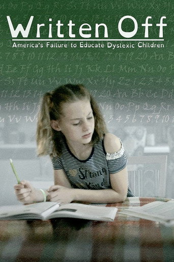 Movie poster for Written Off: America's Failure to Educate Dyslexic Children (2020)