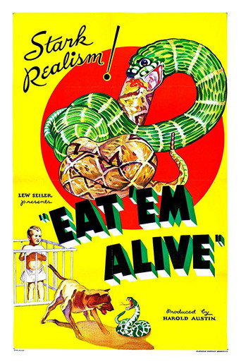 Movie poster for Eat 'Em Alive (1933)