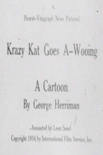 Movie poster for Krazy Kat Goes A-Wooing (1916)