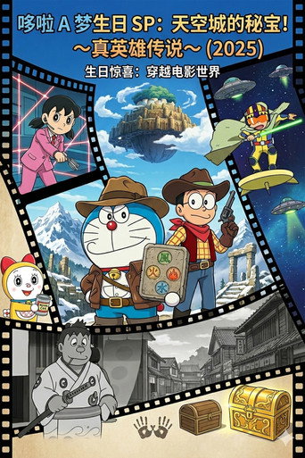 Movie poster for ドラえもん 誕生日スペシャル 天空城の秘宝！～真英雄伝説～ (2025)