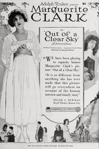 Movie poster for Out of a Clear Sky (1918)