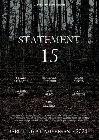 Movie poster for Statement 15 (2024)