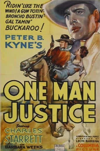 Movie poster for One Man Justice (1937)