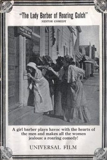 Movie poster for The Lady Barber of Roaring Gulch (1912)