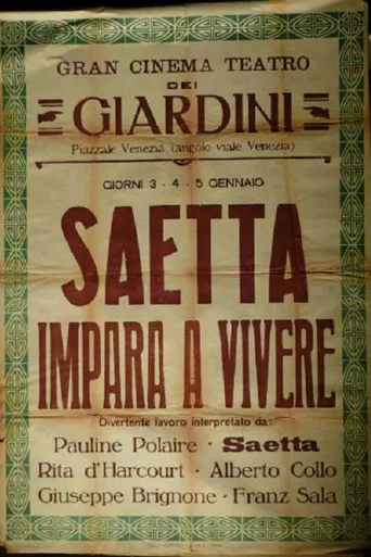 Movie poster for Saetta impara a vivere (1924)