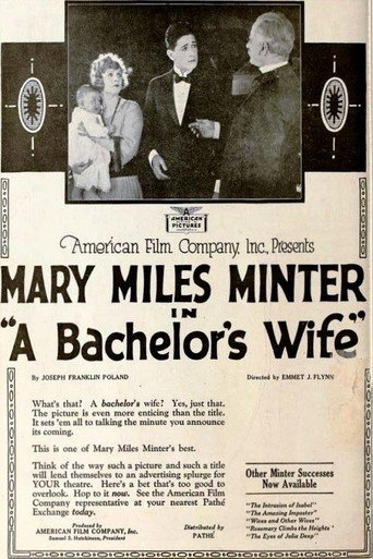 Movie poster for A Bachelor's Wife (1919)