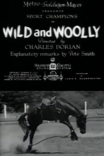 Movie poster for Wild and Woolly (1931)