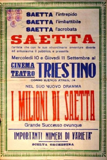 Movie poster for I milioni di Saetta (1923)