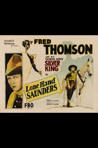 Movie poster for Lone Hand Saunders (1926)