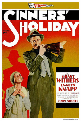 Movie poster for Sinners' Holiday (1930)