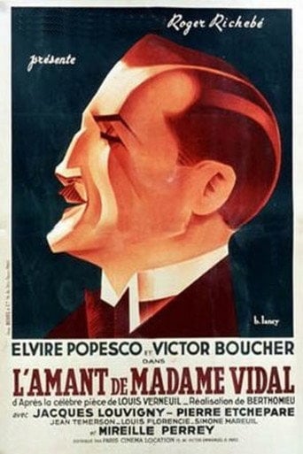 Movie poster for L'Amant de madame Vidal (1936)