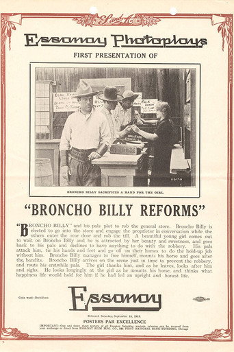 Movie poster for Broncho Billy Reforms (1913)