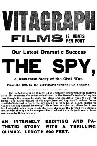 Movie poster for The Spy: A Romantic Story of the Civil War (1907)