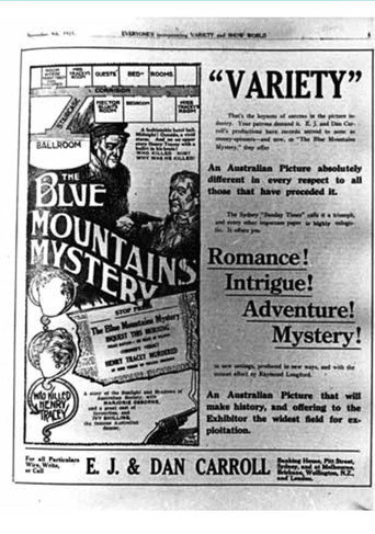 Movie poster for The Blue Mountains Mystery (1921)