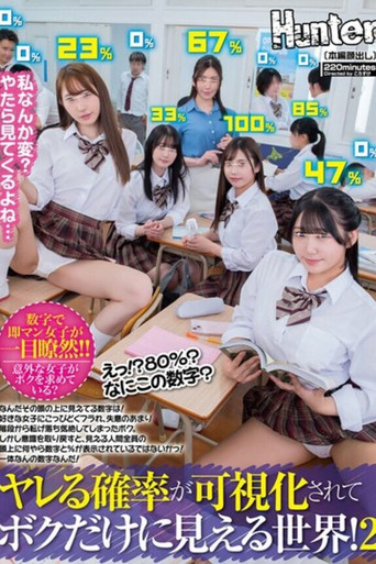 えっ！？80％？なにこの数字？ヤレる確率が可視化されてボクだけに見える世界！2 なんだその頭の上に見えてる数字は！ poster