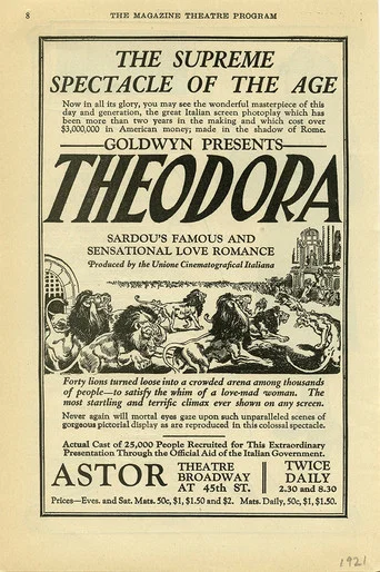 Movie poster for Theodora (1921)