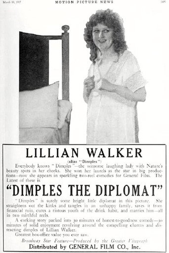 Movie poster for Dimples the Diplomat (1917)