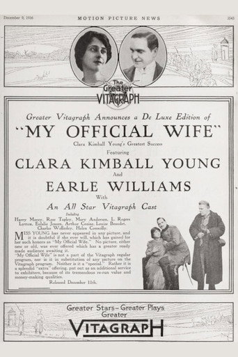Movie poster for My Official Wife (1914)