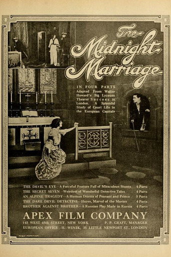 Movie poster for The Midnight Wedding (1914)
