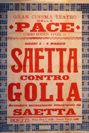 Movie poster for Saetta contro Golia (1920)