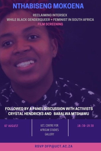 Movie poster for Reclaiming Intersex (while Black, genderqueer and feminist in South Africa) (2019)