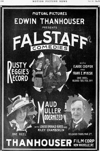 Movie poster for Rustic Reggie's Record (1916)