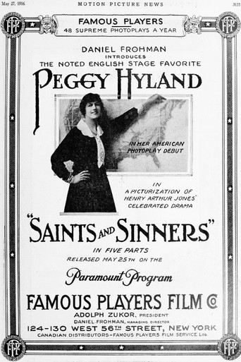 Movie poster for Saints and Sinners (1916)
