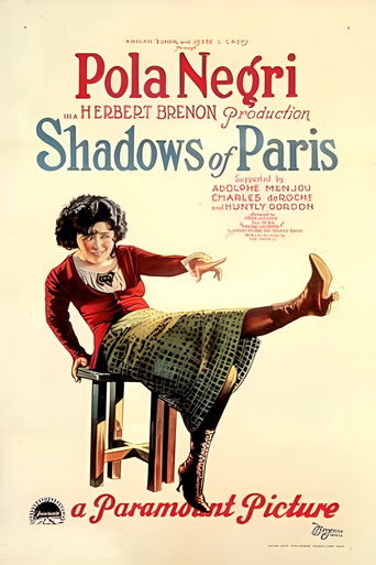 Movie poster for Shadows of Paris (1924)