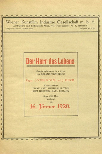 Movie poster for Der Herr des Lebens (1920)