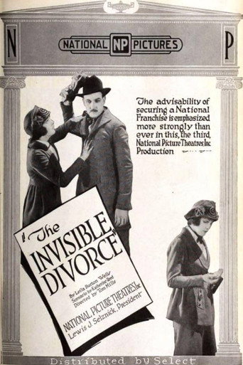 Movie poster for The Invisible Divorce (1920)