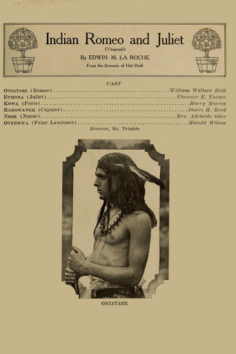 Movie poster for Indian Romeo and Juliet (1912)