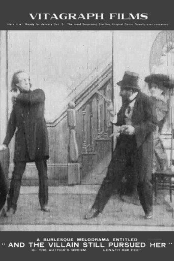 Movie poster for And the Villain Still Pursued Her; or, the Author's Dream (1906)