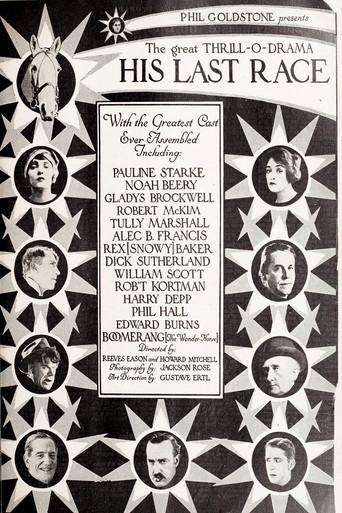Movie poster for His Last Race (1923)