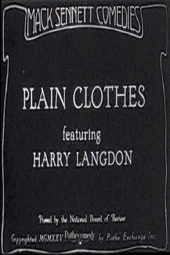 Movie poster for Plain Clothes (1925)