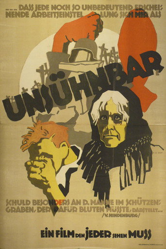 Movie poster for Unsühnbar (1917)