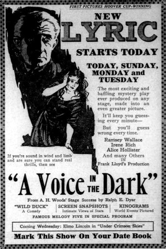 Movie poster for A Voice in the Dark (1921)