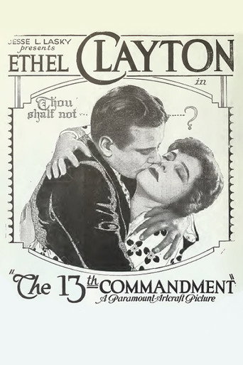 Movie poster for The 13th Commandment (1920)