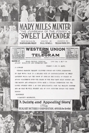 Movie poster for Sweet Lavender (1920)
