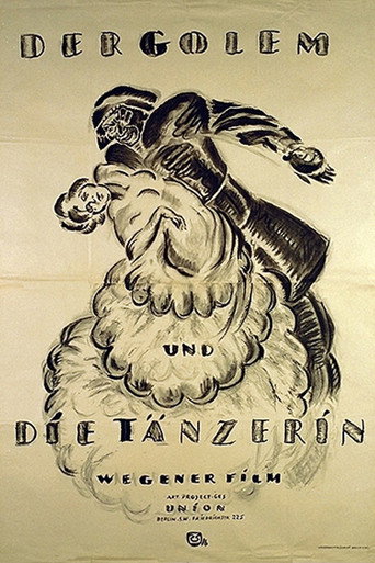 Movie poster for The Golem and the Dancing Girl (1917)