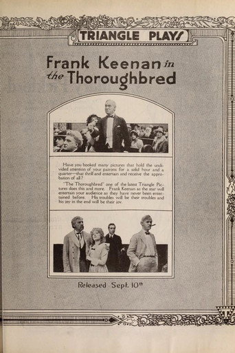 Movie poster for The Thoroughbred (1916)