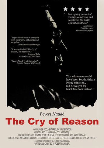 Movie poster for The Cry of Reason: Beyers Naude – An Afrikaner Speaks Out (1988)
