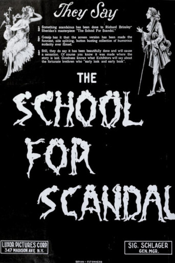Movie poster for The School for Scandal (1923)