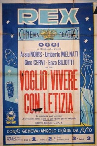 Movie poster for Voglio vivere con Letizia (1937)